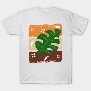 Botanical Abstract Leaf T-Shirt